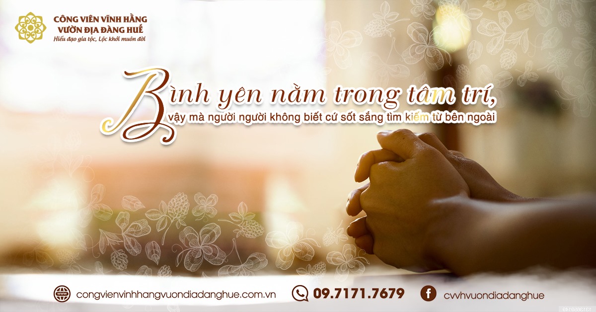 Bình yên nằm trong tâm trí