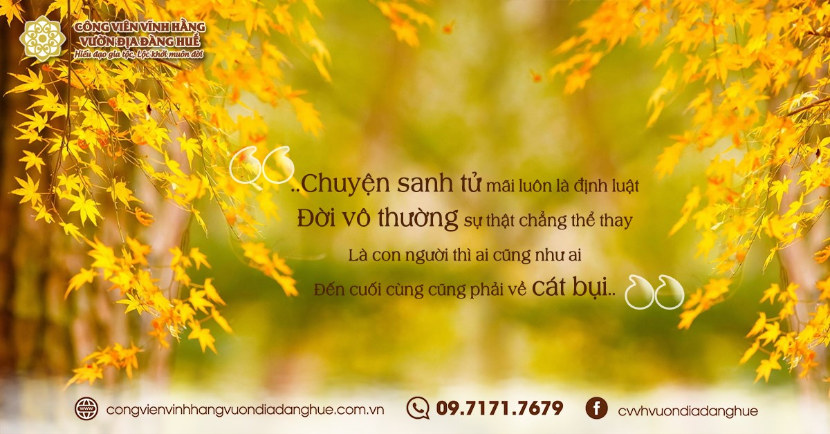 Chuyện sanh tử mãi luôn là định luật