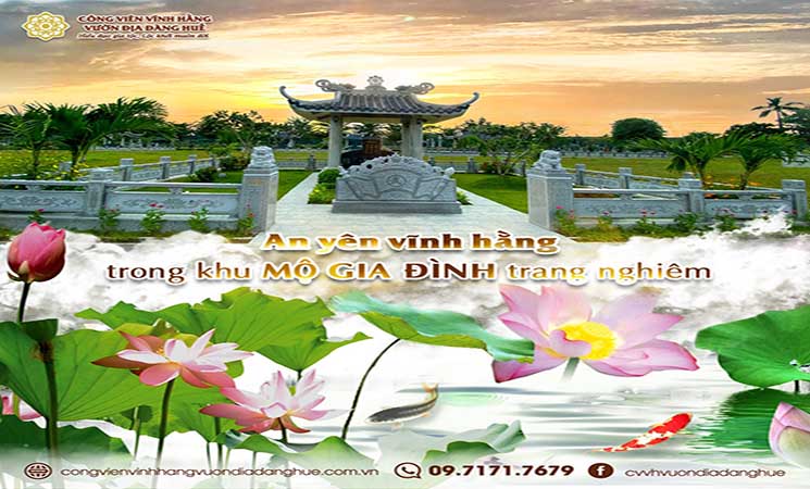 An yên vĩnh hằng trong khu mộ Gia đình trang nghiêm