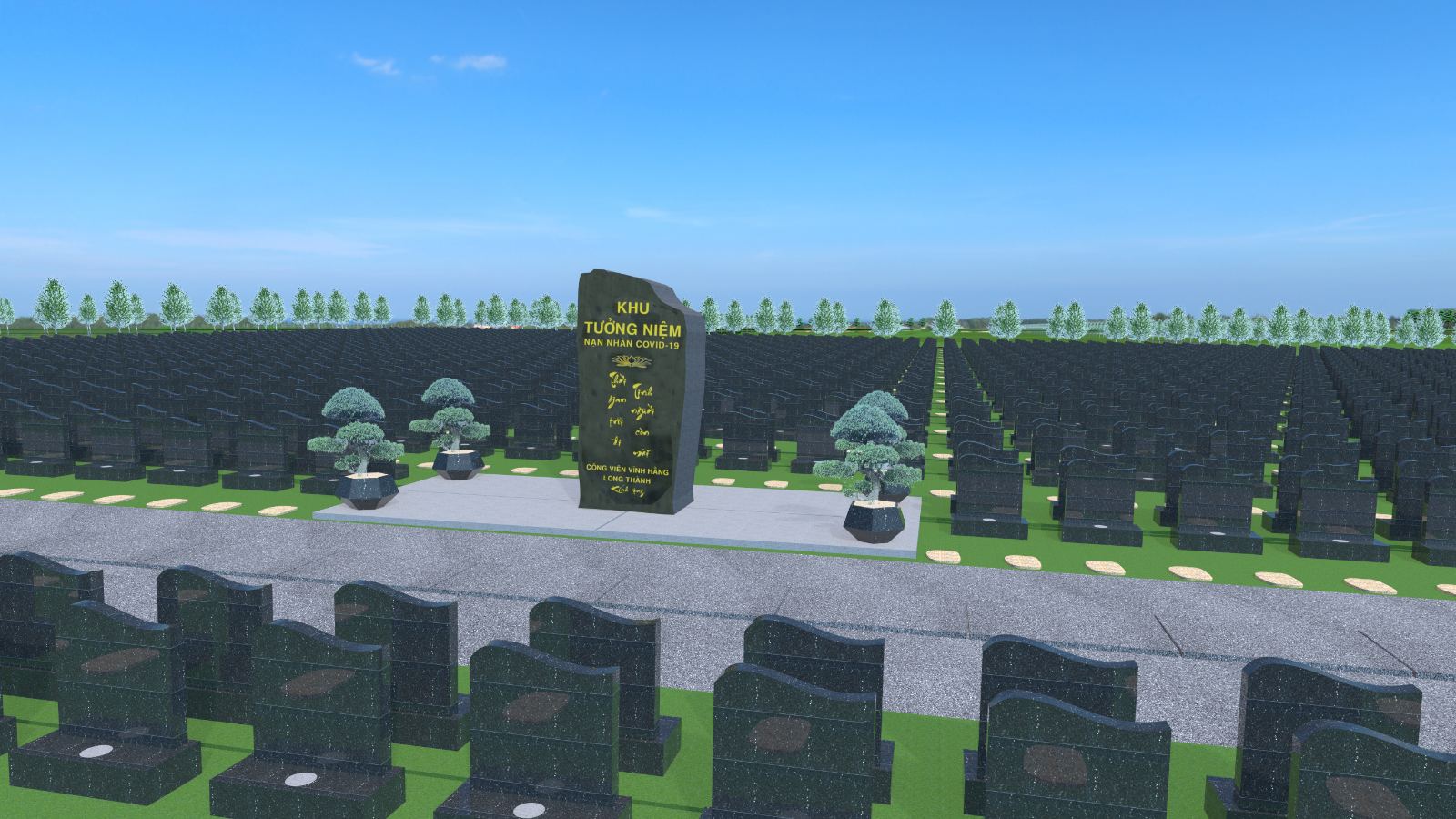 Khu tưởng niệm nạn nhân Covid-19 tại Công Viên Vĩnh Hằng Long Thành